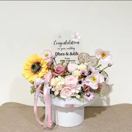 Bloom Box Akrilik Ucapan Wedding Dogiyai